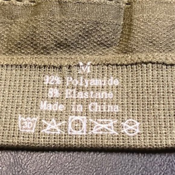 Women's Army Green Cropped Top Long Sleeve Vented Thumb Holes Workout Top M NIP - Picture 6 of 7